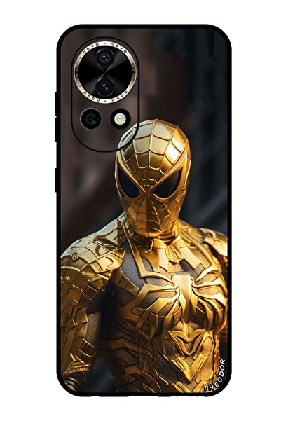 Theodor جراب واقٍ مضاد للخدش والصدمات لهاتف هواوي نوفا 12 سبايدر مان ذهبي