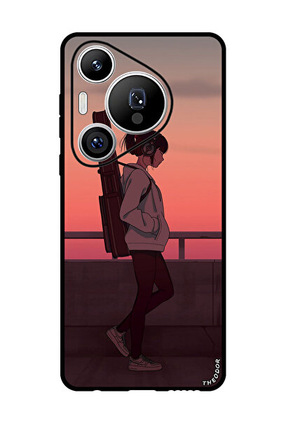 Theodor جراب حماية لهاتف هواوي بيورا 70 برو بلس girl_musician_guitar