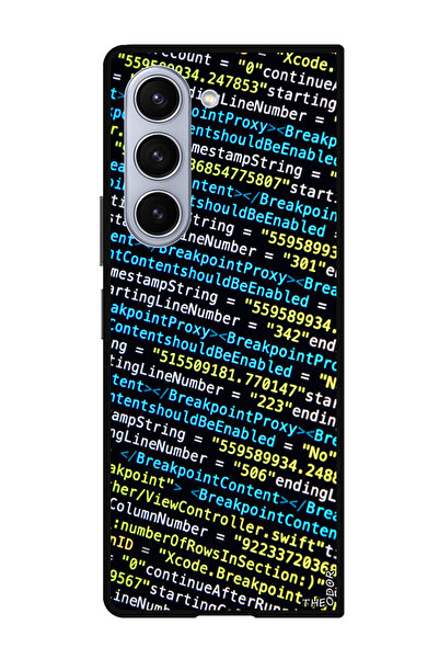 Theodor حافظة حماية لهاتف سامسونج جالاكسي زد فولد 6 code_symbols_programming