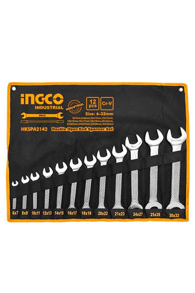 dorf İngco 12 Piece Open Key Set Professional 6-32 with Cloth Bag