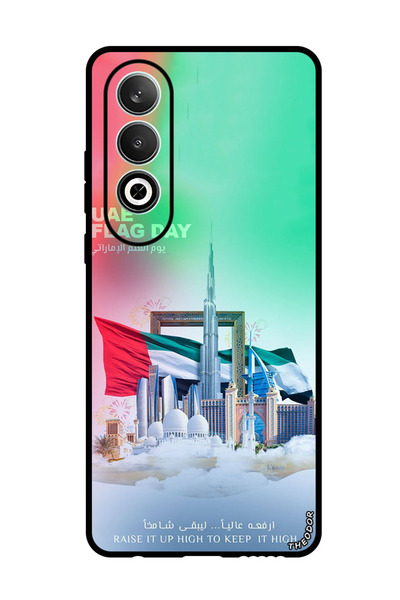 Theodor جراب واقٍ مضاد للخدش والصدمات لهاتف Oppo K12، يوم علم الإمارات السعيد