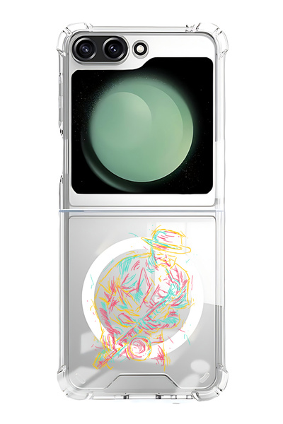 Theodor غلاف لهاتف Samsung Galaxy Z Flip 6 متوافق مع MagSafe، جراب ممتص للصدم...