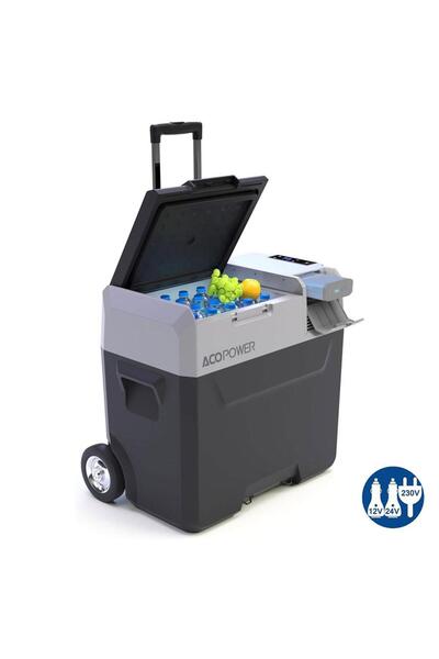 Acopower PX50 12/24/220Volt 50Litre Kompresörlü Tekerlekli Outdoor Oto Buzdolabı (Akü Dahil Değildir