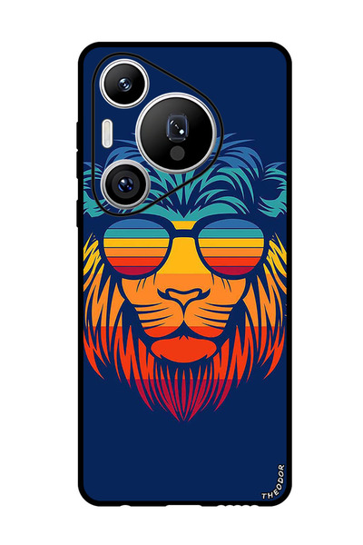 Theodor جراب واقٍ مضاد للخدش والصدمات لهاتف هواوي بيورا 70 برو بلس أسد