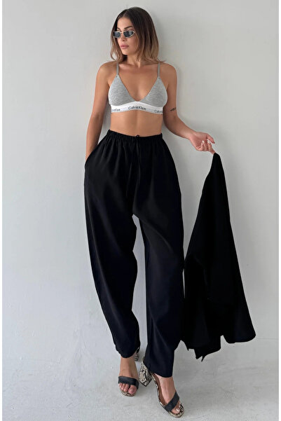 Shiron Sportswear&Company Modal női fekete kimonó szett – egygombos záródású, kényelmes szabású kétrészes szett, hétköznapi és irodai elegancia