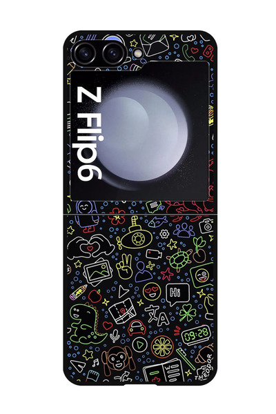 Theodor جراب واقٍ مضاد للخدش والصدمات لهاتف Samsung Galaxy Z Flip 6 أشياء عشو...