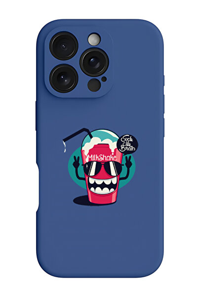 Theodor iPhone 16 Pro Max Blue Protective Liquid Silicone Shockproof Case - B...