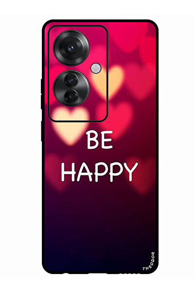 Theodor جراب واقٍ مضاد للخدش والصدمات لهاتف Oppo F25 Pro كن سعيدًا