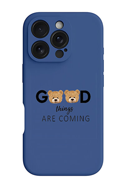 Theodor جراب سيليكون سائل أزرق واقٍ مقاوم للصدمات لهاتف iPhone 16 Pro Max - أ...