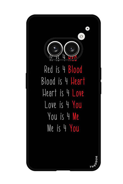 Theodor جراب واقٍ مضاد للخدش والصدمات لهاتف Nothing Phone (2a) اقتباس حب