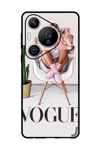 Theodor جراب واقٍ مضاد للخدش والصدمات لهاتف هواوي بيورا 70 برو بلس، تصميم فوغ آرت