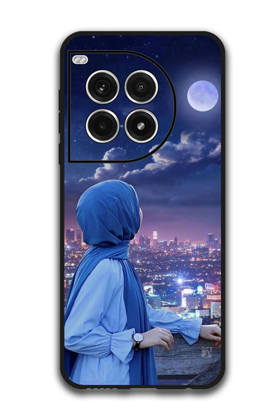 Theodor جراب واقٍ مضاد للخدش والصدمات لهاتف OnePlus Ace 3 Pro، فتاة محجبة تنظ...