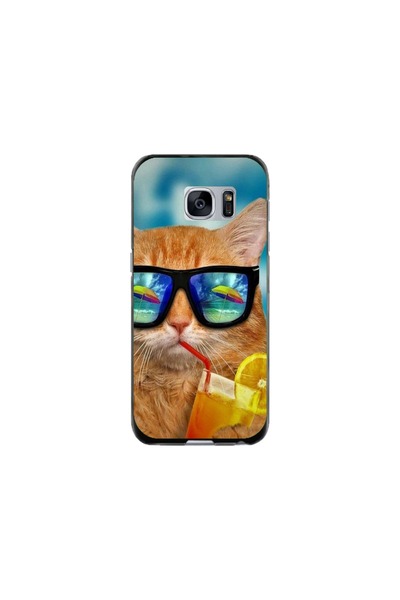 Atlas Husa personalizata Samsung Galaxy S7 Edge, Cool Cat, multicolor, S1D1M0031