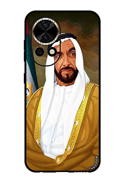 Theodor جراب واقٍ مضاد للخدش والصدمات لهاتف هواوي نوفا 12 برو، لوحة الشيخ زايد