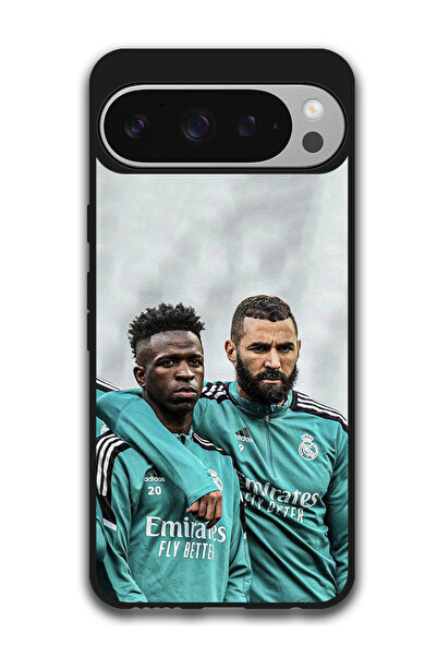 Theodor جراب واقٍ مضاد للخدش والصدمات لهاتف Google Pixel 9 Pro بنزيما وفينيسيوس