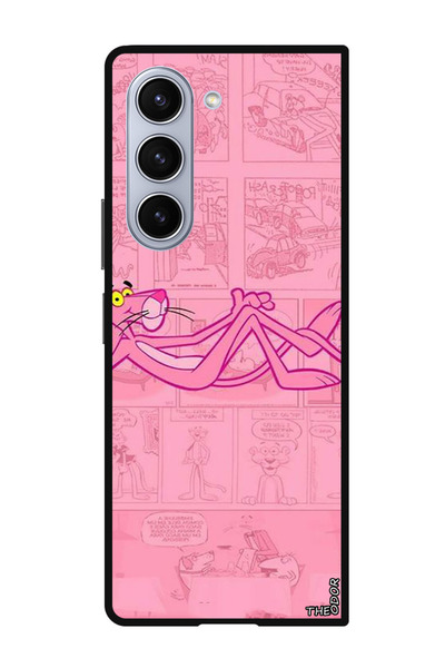 Theodor جراب واقٍ مضاد للخدش والصدمات لهاتف Samsung Galaxy Z Fold 6 Pink Panther