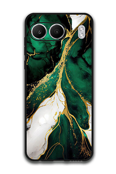 Theodor جراب واقٍ مضاد للخدش والصدمات لهاتف OnePlus Nord 4 بتصميم رخامي أخضر