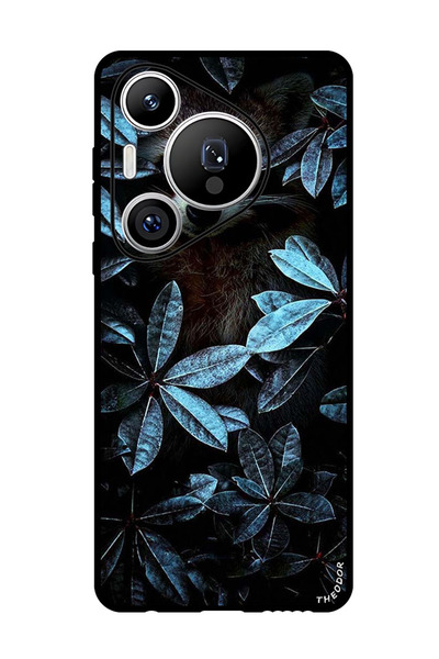 Theodor جراب حماية لهاتف هواوي بيورا 70 برو بلس - حيوان بين أوراق الشجر