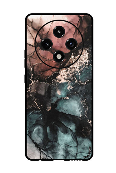 Theodor جراب واقٍ مضاد للخدش والصدمات لهاتف Oppo A3 Pro بلون رخامي ملون