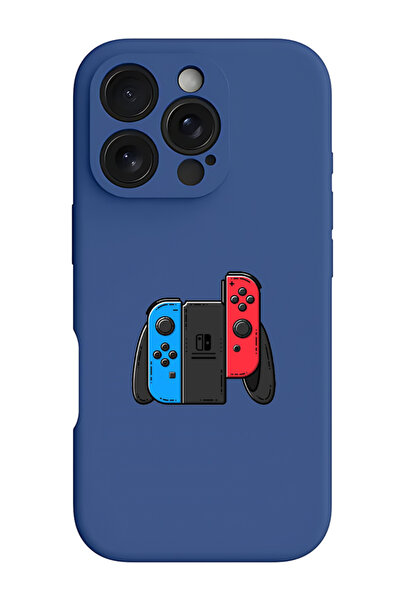 Theodor غطاء حماية سيليكون سائل مقاوم للصدمات لجهاز iPhone 16 Pro أزرق - نينت...