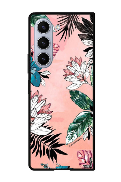 Theodor جراب واقٍ مضاد للخدش والصدمات لهاتف Samsung Galaxy Z Fold 6 بنقشة الز...