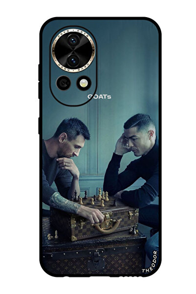 Theodor جراب واقٍ مضاد للخدش والصدمات لهاتف هواوي نوفا 12، تصميم شطرنج ميسي و...