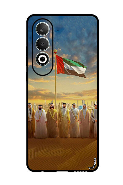 Theodor جراب واقٍ مضاد للخدش والصدمات لهاتف Oppo K12، علم الإمارات العربية ال...