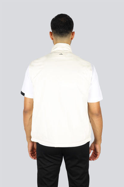 PAUL&SHARK Men's Double Sided Stand Collar Zippered Beige Vest 14312604-782
