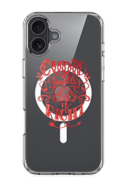 Theodor جراب Magsafe متوافق مع iPhone 16، غطاء ممتص للصدمات للهاتف - لقد حصل كيوبيد أخيرًا على الأمر الصحيح