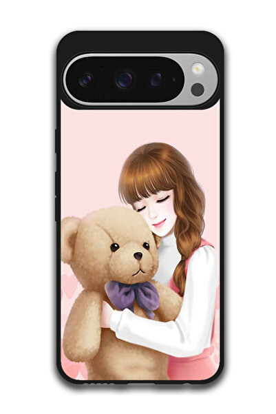 Theodor جراب واقٍ مضاد للخدش والصدمات لهاتف Google Pixel 9 Pro، تصميم فتاة جم...