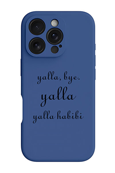 Theodor غطاء حماية سيليكون سائل مقاوم للصدمات لجهاز آيفون 16 برو أزرق - يلا