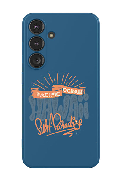 Theodor غطاء حماية سائل من السيليكون لهاتف سامسونج جالاكسي S24 (أزرق) - هاواي...