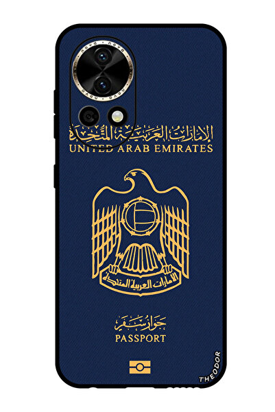 Theodor جراب واقٍ مضاد للخدش والصدمات لهاتف هواوي نوفا 12 جواز سفر الإمارات 2