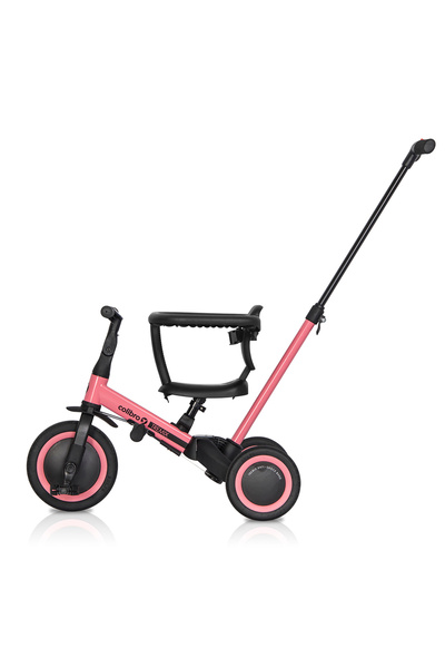 Colibro 5-in-1 tricycle with handlebar, convertible into a TREMIX UP bicycle up to 25 kg, Rose