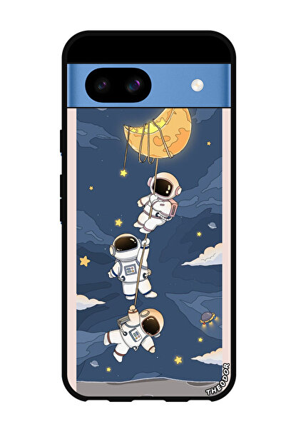 Theodor جراب واقٍ مضاد للخدش والصدمات لهاتف Google Pixel 8a بتصميم رواد فضاء ...