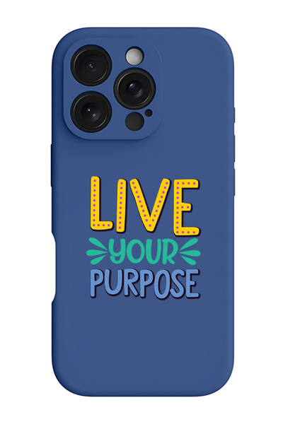 Theodor غطاء حماية سيليكون سائل مقاوم للصدمات لجهاز iPhone 16 Pro باللون الأز...