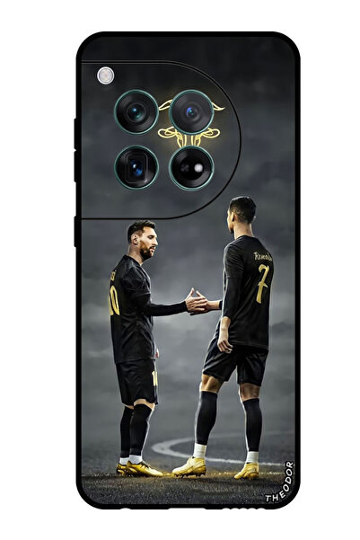 Theodor جراب واقٍ مضاد للخدش والصدمات لهاتف OnePlus 12 ميسي رونالدو الماعز