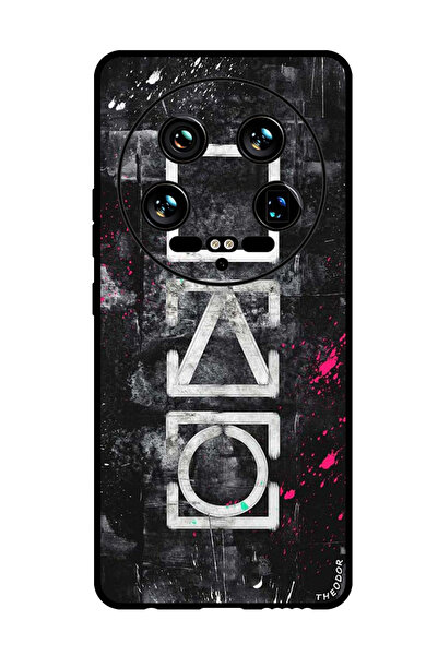 Theodor جراب واقٍ مضاد للخدش والصدمات لهاتف Xiaomi 14 Ultra رموز الحبار