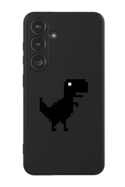 Theodor غطاء حماية سائل من السيليكون المقاوم للصدمات لهاتف سامسونج جالاكسي S24 (أسود) - أوفلاين دينو