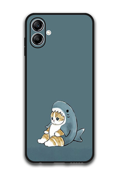 Theodor جراب واقٍ مضاد للخدش والصدمات لهاتف Samsung Galaxy A06 قطة وسمكة