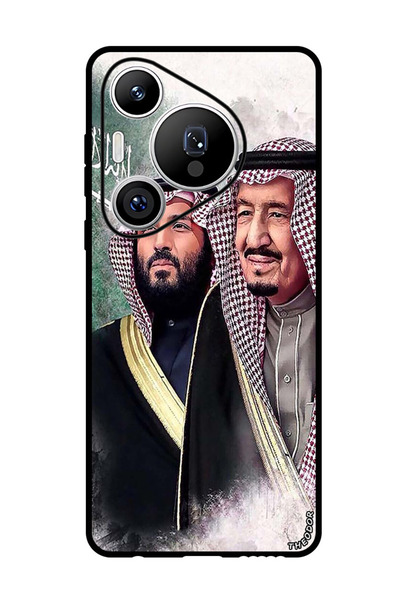 Theodor جراب حماية لهاتف هواوي بيورا 70 برو بلس الشيخ سلمان مع والده