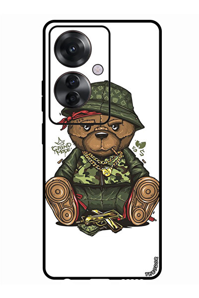 Theodor جراب واقٍ مضاد للخدش والصدمات لهاتف Oppo F25 Pro بتصميم دب تيدي