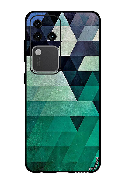 Theodor جراب واقٍ مضاد للخدش والصدمات لهاتف Vivo S18 Pro بنمط مثلث الألوان البحرية