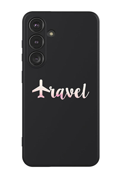 Theodor غطاء حماية من السيليكون السائل المقاوم للصدمات لهاتف سامسونج جالاكسي S24 (أسود) - سفر