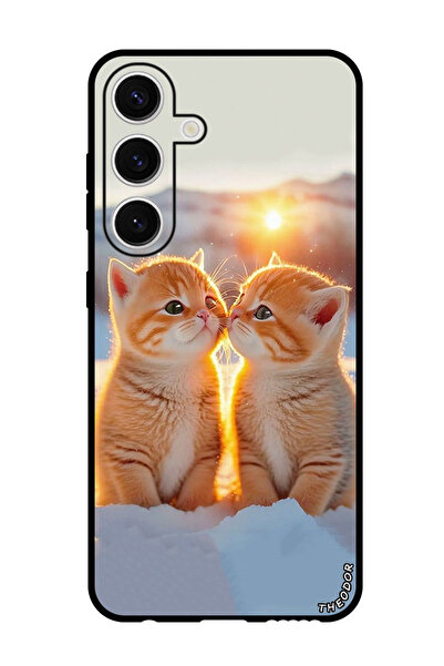 Theodor جراب واقٍ مضاد للخدش والصدمات لهاتف Samsung Galaxy S24 قطط لطيفة (2)