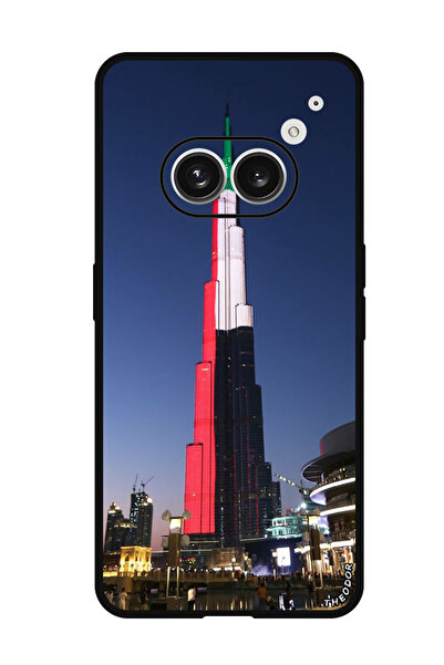 Theodor جراب حماية لهاتف Nothing (2a) علم الإمارات العربية المتحدة على برج خليفة