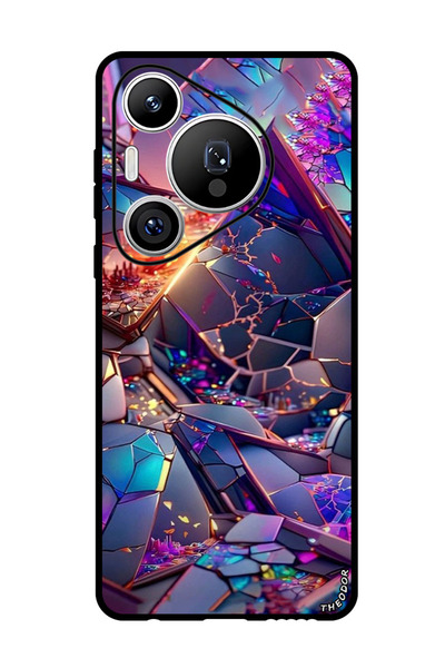 Theodor جراب واقٍ مضاد للخدش والصدمات لهاتف هواوي بيورا 70 برو بلس كريستال