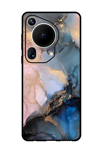 Theodor جراب واقٍ مضاد للخدش والصدمات لهاتف هواوي بيورا 70 ألترا رخامي ملون (2)