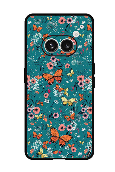 Theodor جراب واقٍ مضاد للخدش والصدمات لهاتف Nothing Phone (2a) Butt Flowers
