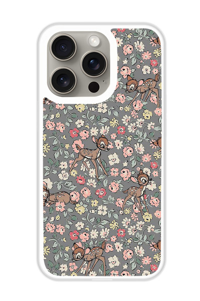 Theodor غطاء حماية لجهاز أبل آيفون 15 برو - غزال (2) (مصد أبيض)